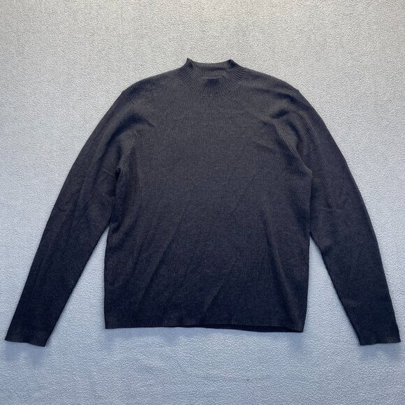 Brooks Brothers Mens Size M  100% Italian Merino Wool Knit Black Sweater,Preppy - Picture 1 of 7